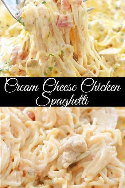 Cream Cheese Chicken Spaghetti - Food Menu Cream Cheese Chicken Spaghetti Recipe, Chicken Spaghetti Recipe With Rotel And Cream Cheese, Crockpot Creamy Cheesy Chicken Spaghetti, Chicken Spaghetti No Rotel, Chicken Spaghetti With Sour Cream, Casseroles With Cream Cheese, Chicken Spaghetti Sauce Recipes, Million Dollar Spaghetti Cream Cheese, Cream Cheese Casserole Recipes