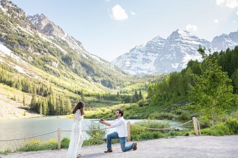 Our Top 5 Favorite Proposal Spots in Colorado - nicholeemerson.com Colorado Proposal, Proposal Spots, Best Places To Propose, Aspen Mountain, Copper Mountain, Maroon Bells, Long Lake, Proposal Photography, Mountain Scenery