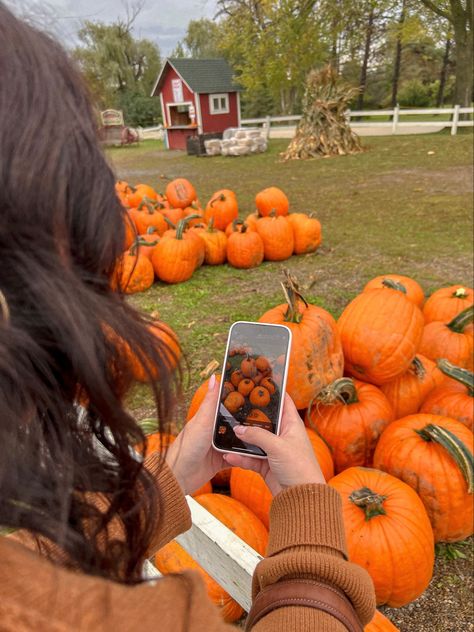 Fall Photos Pumpkins, Cute Pumpkin Patch Pictures Friends, Pumpkin Patch Aesthetic Outfits, Apple Orchard Instagram Pictures, Florida Fall Aesthetic, Apple Picking Poses, Fall Apple Picking Aesthetic, Pumpkin Picking Pictures, Pumpkin Picking Aesthetic