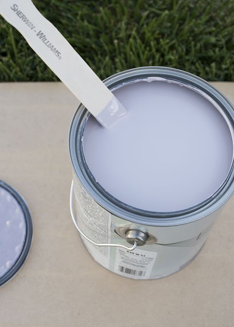 Periwinkle Sherwin Williams, Sherwin Williams Periwinkle Paint Colors, Lilac Painted Room, Best Lilac Paint Colors, Sherwin Williams Periwinkle, Sherwin Williams Lilac Paint Colors, Periwinkle Paint Color, Queen Anne Lilac, Lilac Paint Color