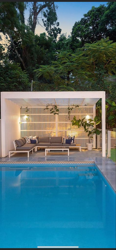 Pool And Gazebo Ideas, Pool Pagoda, Pool Gazebo Ideas Cabanas, Pool Gazebo, Outdoor Styling, Modern Gazebo, Pool Pavilion, Dream Backyard Pool, Outdoor Pool Area