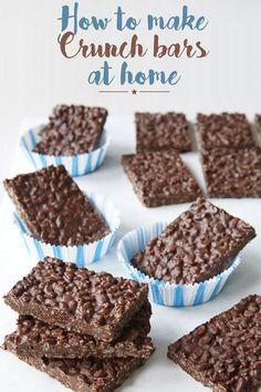 Home Made Snacks For Kids, Chocolate Krispies, Chocolate Crunch Bars, Rice Chocolate, Joy Bauer Recipes, Crunch Bars Recipe, Cereal Mix, Crunch Bars, Joy Bauer