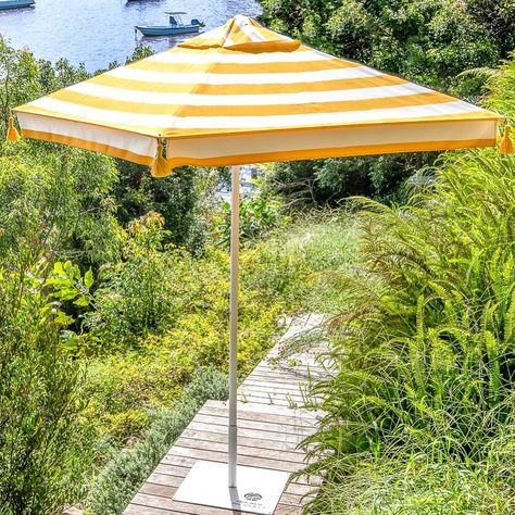 Originalparasolco on Instagram: “There’s yellow and white stripped umbrellas and then there’s OPC yellow and white striped umbrellas. What’s the difference you ask? Well…” Stripe Umbrella, Outdoor Umbrellas, Umbrella Wedding, Umbrellas Parasols, Outdoor Umbrella, Ranch Wedding, Outdoor Area, Brighton, Rich Color