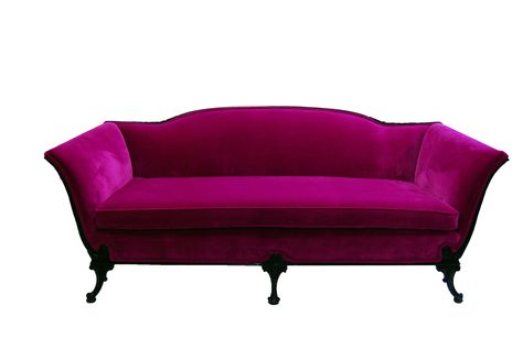 Magenta Sofa - Revision Home Chicago Purple Couch, Purple Rooms, Dark Home Decor, Dark Home, Utila, Types Of Sofas, My Office, Velvet Sofa, Dream Decor