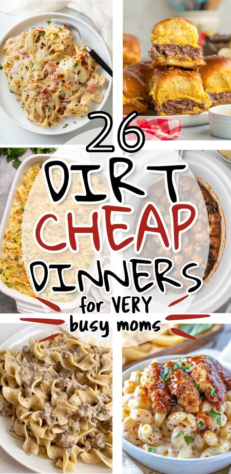 26 Dirt Cheap Dinners For VERY Busy Moms Under 30 Minute Meals, Dinner For 5 On A Budget, Dinner Ideas For Three People, Eat Cheap And Healthy, Quick Tasty Dinners, Meals With Lots Of Veggies, Simple Home Cooked Meals, Easy Budget Friendly Meals Families, Cheap Cheap Meals