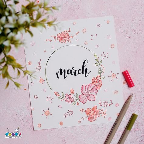 March Calligraphy, Calligraphy Typography, Hand Lettering, Bullet Journal, Calligraphy, Doodles, Typography, Drawings, On Instagram