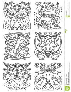 Celtic Knot Dragon, Celtic Owl, Celtic Animals, Viking Pattern, Knot Pattern, Celtic Tattoo, Mythical Dragons, Image Film, Book Of Kells