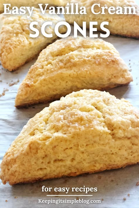 Vanilla Scones, Perfect Scones Recipe, Cream Scones Recipe, Boat Food Ideas, Scones Recipe Easy, Scones Easy, Scones Ingredients, Scone Recipes, Cream Scones