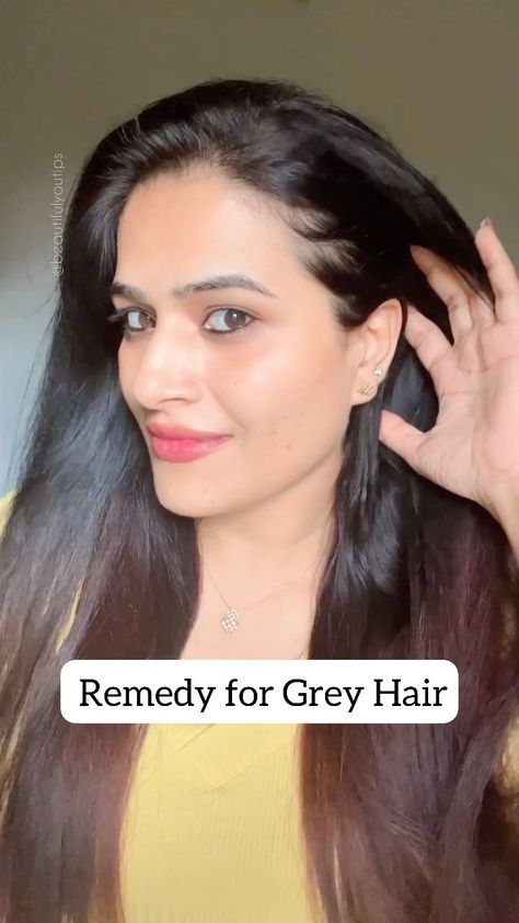 𝐁𝐞𝐚𝐮𝐭𝐢𝐟𝐮𝐥 𝐘𝐨𝐮 𝐓𝐢𝐩𝐬 (@beautifulyoutips) posted on Instagram: “Turn your grey hair into black easily at home within just one month try this remedy, hair wash routine. This remedy really helps get rid of…” • Jun 9, 2022 at 3:56pm UTC How To Get Rid Of Grey Hair, How To Turn Grey Hair To Black Naturally, How To Colour Hair Naturally At Home, Natural Hair Colouring At Home, Black Hair At Home, Black Thick Hair, Get Rid Of Grey Hair, Hair Colour At Home, Grey Hair Home Remedies