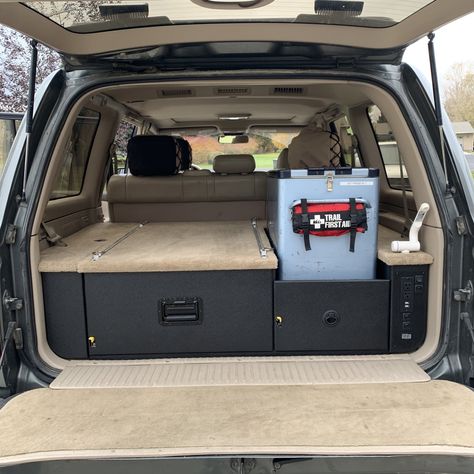 Suv Drawer System, 4runner Build, Suv Storage, Pickup Camping, Car Interior Organization, Bed Drawer, Drawer System, Jetta Tdi, Interior Organization