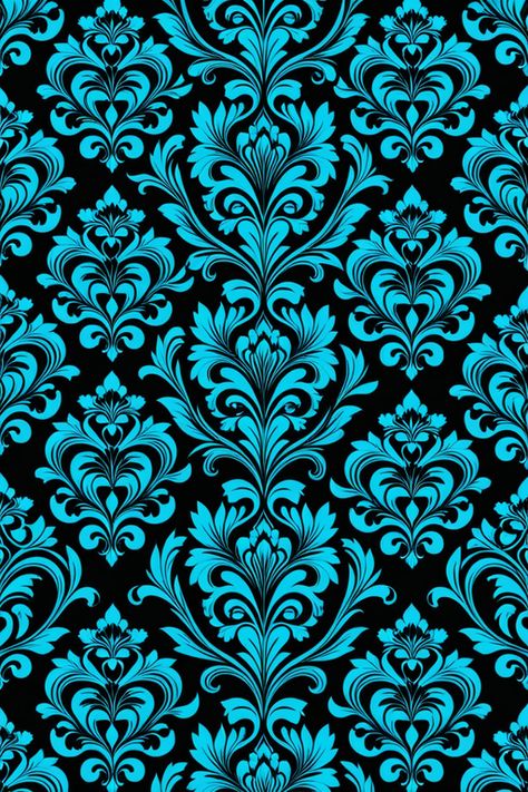 Damask style pattern #colours #damask #pattern #illustration #vector #dh2emi Teal Damask, Shirts Design, Pattern Vector, Damask Pattern, Pattern Illustration, Illustration Vector, T Shirt Design, Tshirt Colors, Damask