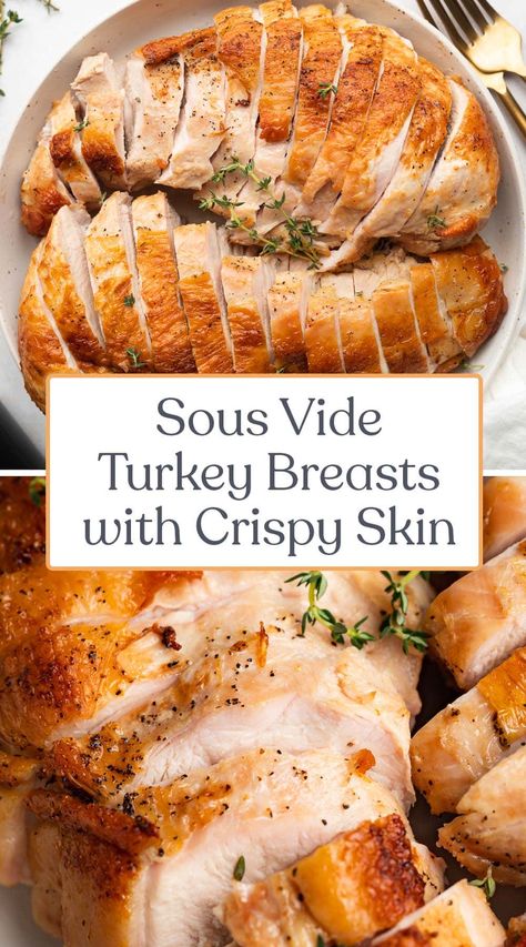 Sous Vide Turkey Breast, Sous Vide Turkey, Sous Vide Chicken Breast, Sous Vide Chicken, Turkey Tenderloin, Turkey Breast Recipe, Healthy Holiday Recipes, Sous Vide Recipes, Roast Turkey Breast