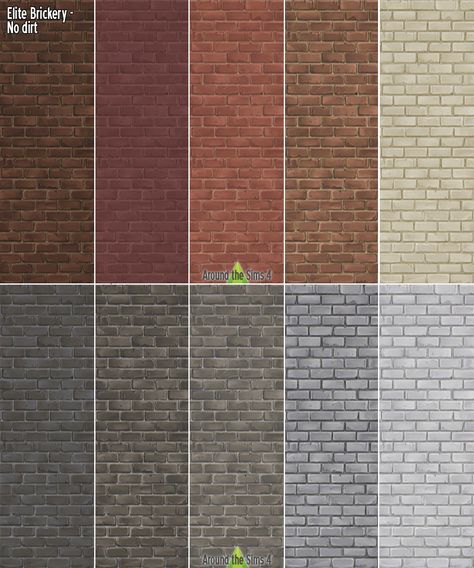 dirty brick wall Around The Sims 4, Brick Interior Wall, Die Sims 4, Brick Interior, Brick Exterior House, Sims 4 Mm, Sims 4 Cc Furniture, Brick Walls, Brick Wallpaper