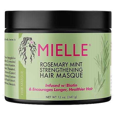 Mielle Rosemary Mint, Restore Hair Health, Mielle Organics, Strengthening Hair, Mint Hair, Hair Masque, Rosemary Mint, Organic Hair, Deep Conditioner