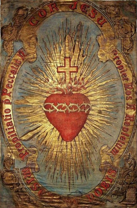 Most Sacred Heart Of Jesus, Roman Catholic Art, Sacred Heart Art, Catholic Wallpaper, Church Aesthetic, Catholic Pictures, Catholic Images, Sacred Heart Of Jesus, Biblical Art