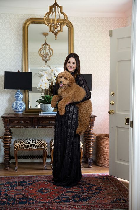 Inside the Stunning House of an Authentic Texas Social Media Star: At Home with House of Harper Lauren Bern Interiors, Updated Furniture Ideas, Vintage Inspired Lighting, French Foyer Design, Ralph Lauren Decorating Ideas, Ralph Lauren Lamps, Ralph Lauren Entryway, Ralph Lauren Lamp, Traditional Vintage Decor