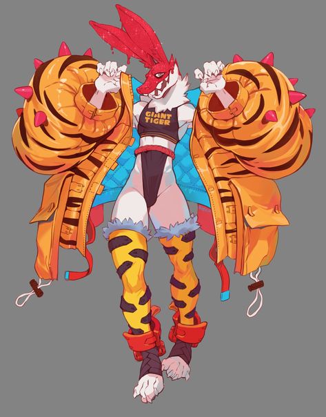 Giant Tiger, Adopt Idea, Art Folder, Game Character Design, Animal Sketches, Line At, Illustration Character Design, Go Up, Fantasy Character Design