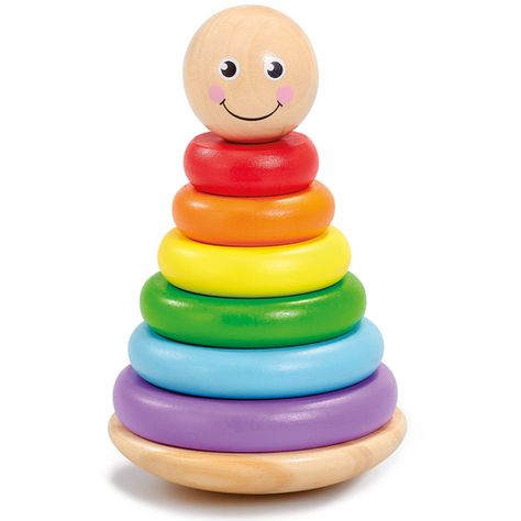 Woodlets Rainbow Stacker Toy | Early Learning Centre Baby Piano, Toy Car Garage, Rainbow Stacker, Stacker Toy, Magnetic Drawing Board, 2nd Birthday Gifts, Kids Motor Skills, Kids Sand, Wooden Playset