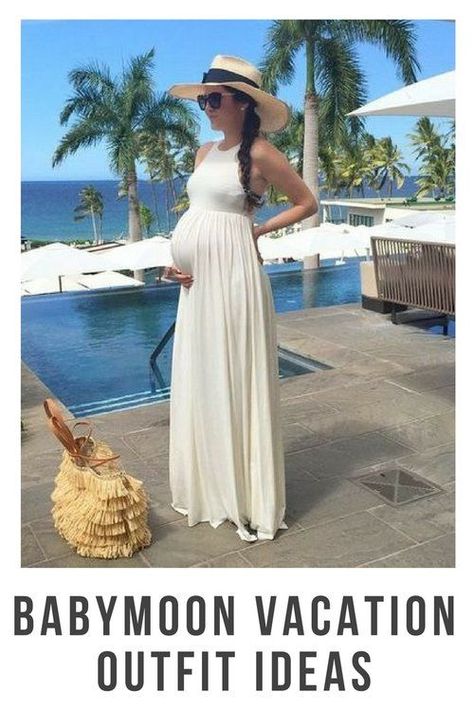 How To Create A Babymoon Vacation Capsule Wardrobe | Free Knitting Patterns | Handy Little Me Babymoon Packing List, Babymoon Outfits, Beach Babymoon, Vacation Capsule Wardrobe, Strand Outfit, Vacation Capsule, Vacation Outfit Ideas, Coast Fashion, Outfits For Mexico