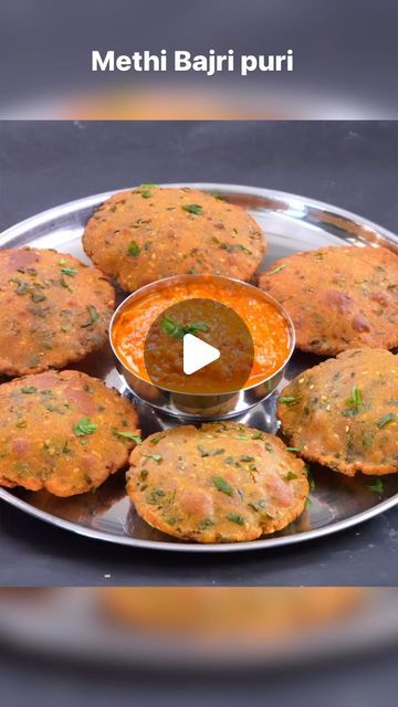 1.4M views · 31K likes | Sheetal on Instagram: "Did you try this Crispy Methi Bajri puri recipe ? | breakfast recipe | Sheetal kitchen | methi puri" Methi Puri Recipe, Kid Veggie Recipes, Desi Snacks, Methi Recipes, Fried Snacks, Puri Recipe, Puri Recipes, Break Fast, Gujarati Food