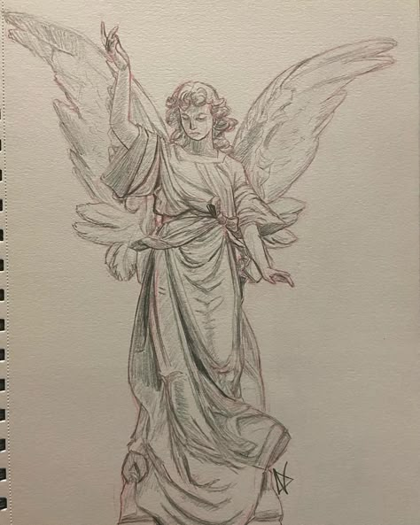 My sketching process. Love how it turned out🥰 . . . . . . #sketch #pencil #pencildrawing #artistsoninstagram #artist #sketchbook #fyp Wings Drawing Back View, Ethereal Art Sketch, Architecture Drawing Sketchbooks Easy, Sketchbook Ideas Love, How To Draw Angel, Angel Pencil Drawings, Easy Angel Drawings, Angel Sketches Pencil, Angelic Drawings