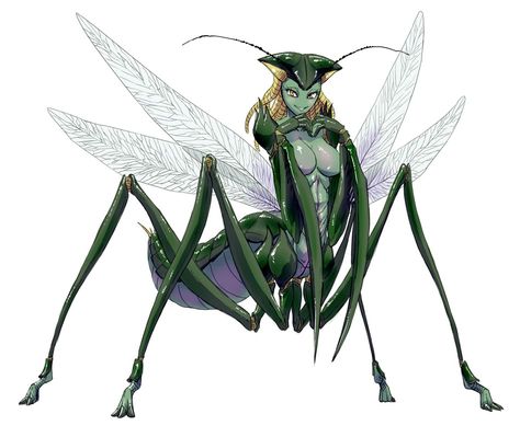 Mantis Woman / Girl Female Monster, Monster Girls, Pokemon Pokedex, Alien Concept, Alien Concept Art, Creature Concept, Monster Girl, Female Character Design, Creature Art