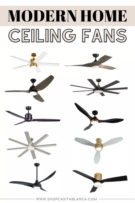 The best modern ceiling fan ideas for the living room, bedroom, and more! If you are looking for a white, black, or just modern ceiling lights alternative then consider adding a modern ceiling fan! They make for a great home accent. Industrial Fan, Amazon Home Decor, Modern Ceiling Fan, Home Modern, Farmhouse Lighting, Modern Ceiling, Affordable Furniture, Modern Ceiling Light, Home Decor Lights