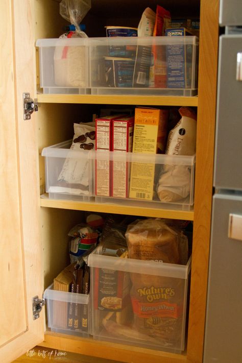 Our No-Pantry, Pantry Tour Tall Pantry Organization, Deep Pantry Solutions, Deep Cabinet Pantry Organization, Organize Deep Pantry Cabinet, Deep Cabinet Solutions, Apartment Pantry, Pantry Tour, Pantry Shelf Organizer, Deep Pantry Organization