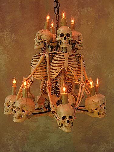 Skeleton Chandelier, Halloween Chandelier, Halloween Films, Decoration Hall, Halloween Cans, Diy Halloween Decor, Halloween Tattoo, Halloween Crafts Decorations, Scary Halloween Decorations