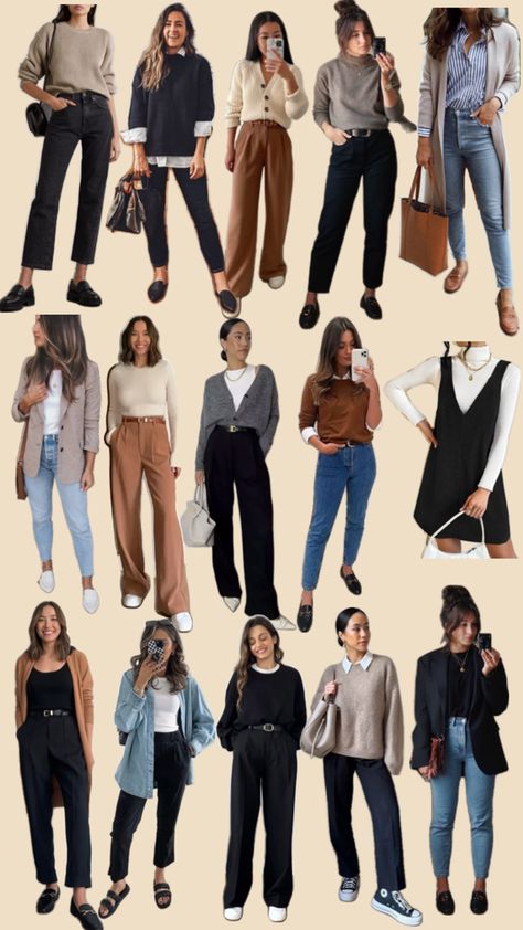 Business Casual Outfits With Blundstones, Black Pants With Brown Shoes, Outfits With Blundstones, Elevated Casual, Office Chic, Brown Shoes, Chic Office, Brown Pants, Black Business