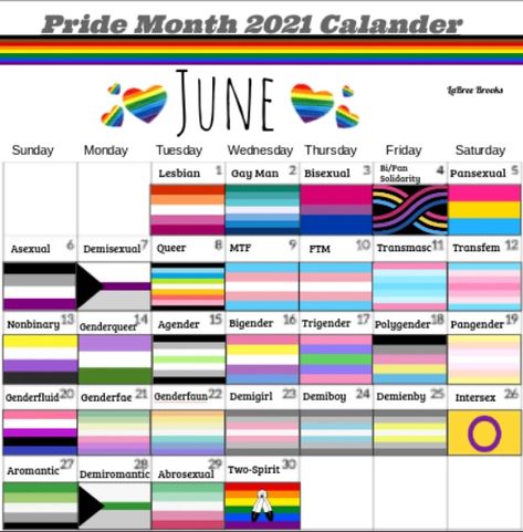 Pride Month Calendar 2024, Genderfaun Flag, Pride Month Crafts, Pride Calendar, Pride Month Calendar, Abrosexual Flag, Cute Couple Tattoo, Queer Aesthetic, Matching Tattoos For Couples