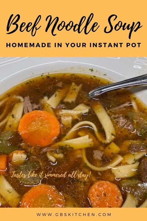 Braised Beef Noodle Soup, Yummy Noodles, Beef Soup Recipes, Noodle Soup Recipe, Beef Noodle Soup, Potted Beef, Instant Pot Soup Recipes, Instant Pot Soup, Delicious Soup Recipes