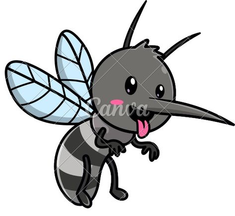 Cute Mosquito Flying Cartoon Vector Illustration - Icons by Canva Mosquito Illustration, Cute Mosquito, Photo Collage Maker, Marketing Logo, Collage Background, Collaborative Learning, Home Icon, Flyer Maker, Poster Maker