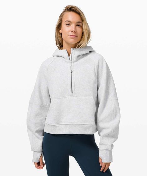 Release Date: 11/2020. Original Price: $118. Materials: Cotton Fleece. Color: Heathered Core Ultra Light Grey. With an oversized fit and the soft, cozy fabric you love, this new Scuba silhouette keeps your post-practice comfort at peak levels.Light Cotton Terry fabricLight Cotton Terry fabric is lightweight, naturally breathable, and soft against your skinlightweightnaturally breathableFeaturesDesigned for: On the MoveZipper garage: Helps protect your chin from uncomfortable chafeKangaroo ... Scuba Jacket, Lululemon Scuba Hoodie, Half Zip Hoodie, Lululemon Scuba, Lululemon Jacket, Women Hoodies Sweatshirts, Mode Inspiration, Colorful Hoodies, Womens Activewear