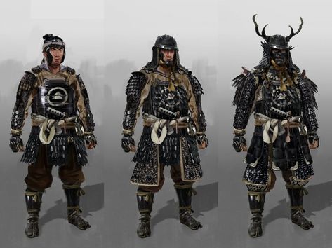 Sakai Clan Armor, Concept Art Process, Thief Character, Medieval Japanese, Anime Rpg, Character Game, Armor Clothing, Medieval Clothes, Samurai Artwork