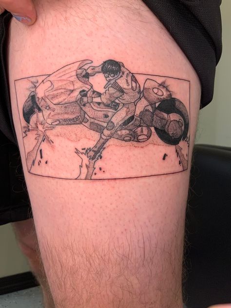 Akira Tattoo, Kanye Tattoo, Thigh Band Tattoo, Side Neck Tattoo, Serpent Tattoo, Tattoo Anime, Trending Tattoos, Z Tattoo, Majin Buu