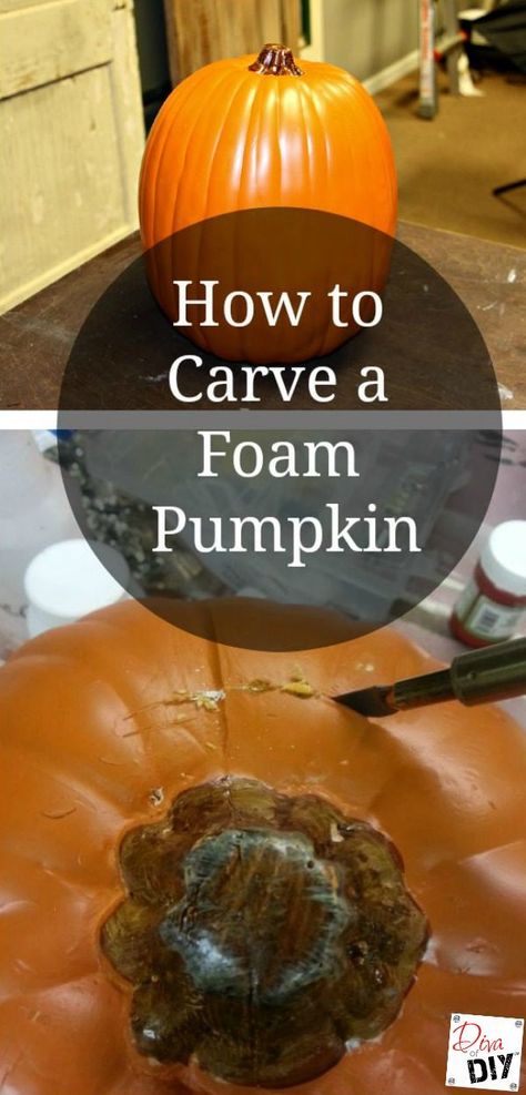 How to carve a foam pumpkin like a pro. It is super easy with a wood burning tool. Make easy Halloween decorations and Thanksgiving decor with pumpkins! Harry Potter Pumpkin Carving, Clown Pumpkin, Pumpkin Carving Stencils Free, Pumpkin Stencils Free, Foam Carving, Halloween Pumpkin Carving Stencils, Easy Pumpkin Carving, Pumpkin Contest, Scary Pumpkin Carving