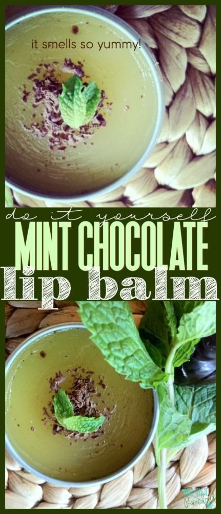 Chocolate Lip Balm, Mint Lip Balm, Diy Lip Balm Recipes, Balm Recipe, Lip Scrub Homemade, Natural Beauty Treatments, Lip Balm Recipes, Homemade Lip Balm, Mint Chocolate Chip