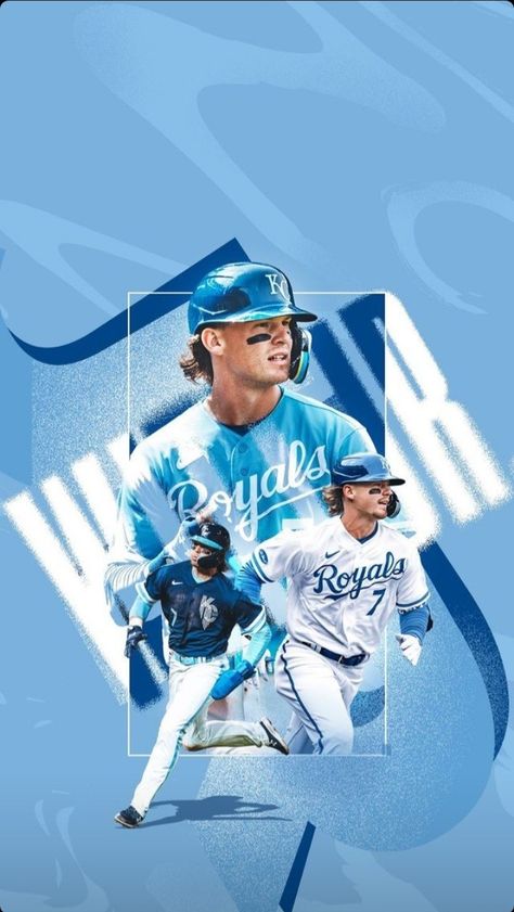 Kansas City Royals Logo, Bobby Witt Jr, Mlb Baseball Players, Kc Royals Baseball, Royal Wallpaper, Baseball Wallpaper, Baseball Catcher, Royals Baseball, Kansas City Chiefs Football