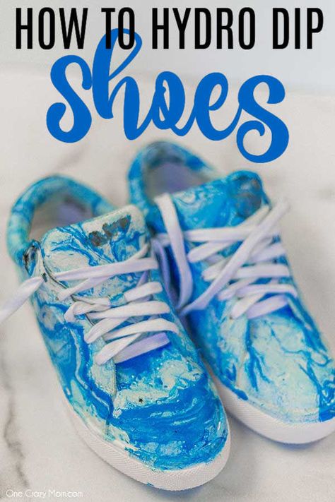 Today we are going to show you how to hydro dip shoes! It is super easy and turns out with a gorgeous design. Once you try this, you will love it! Hydrodipping Diy Shoes, Hydrodipping Diy, How To Hydro Dip, How To Make Floam, 4h Crafts, Hydro Painting, How To Make Glue, Handpainted Shoes, Galaxy Crafts