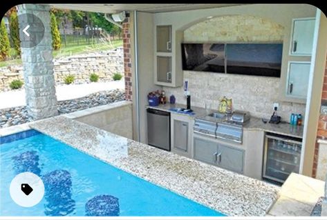 Pool Bar Design, Blue Haven Pools, Dream Backyard Pool, Pool House Designs, Pools Backyard Inground, Pool Remodel, Backyard Pool Landscaping, Backyard Remodel, Dream Pools