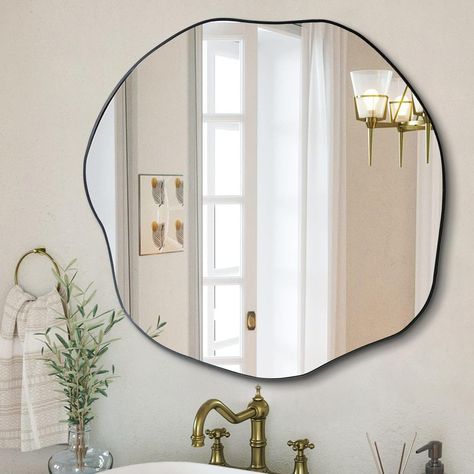 PRICES MAY VARY. Various Size: Round bathroom mirror are available in 16 ", 20 ", 25 ", 30 ", 35 ". With an ultra-thin painting frame, this mirror is both functional and stylish HD Mirror: HD mirror to achieve high-definition 1:1 imaging. Asymmetrical round mirrors effectively reflect natural or artificial light into the room, helping to illuminate the room and visually expand the space Versatile Appeal: With the ability to hang in 4 unique orientations, this mirror easily adapts to any space or