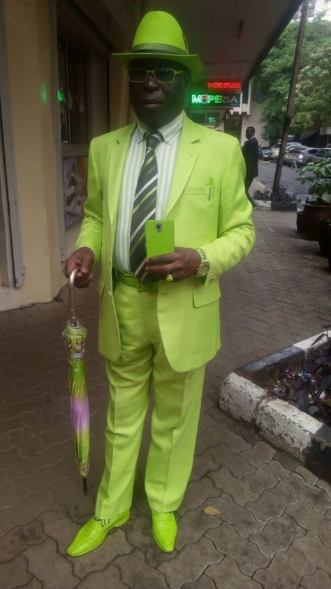 "Most Stylish Man In The World" Models His 10 Best Technicolor Outfits. – InspireMore Mcdonalds Shamrock Shake, Colorful Outfits Men, Men Aesthetic Outfits, Bold Outfits, Shamrock Shake, African Suit, Black Outfit Men, Ugly Outfits, Jeans Outfit Men