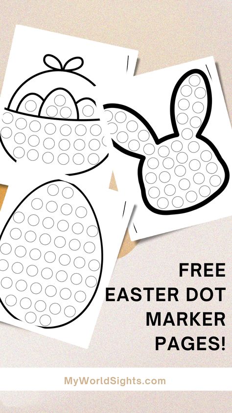 Easter is just around the corner, and our free Easter dot marker printables are the perfect way to celebrate! These fun and free printables are great for kids who love to color and create. With our Easter do a dot printables free, your kids can create colorful Easter eggs, bunnies, and more. Download our Easter dot marker printables free today and let the fun begin! Easter Dot To Dot Printables, Easter Dot Marker Printables, Dot Marker Printables, Dot To Dot Printables, Educational Toddler Activities, Dot Marker Activities, Dots Free, Dot Worksheets, Easter Activities For Kids