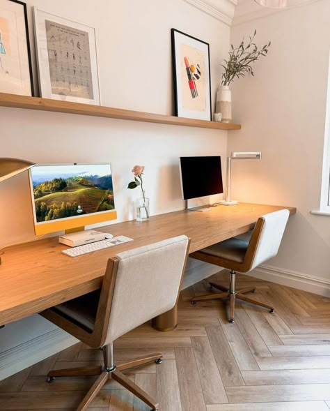 Door To Living Room, Home Office Two Desks, Tv Wall Kitchen, Toilet Mood Board, Floating Desk Office, Guest Room Sofa Bed, Second Floor Hallway, Minimalist Office Design, Room Glass Door