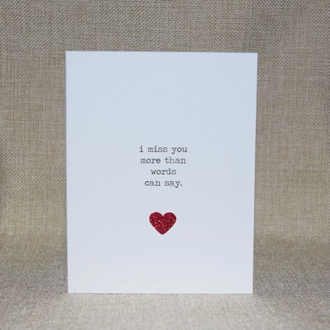 Miss You Husband, Another Word For Miss You, Miss You Card For Boyfriend, I Miss You More Than Words Can Say, Cute I Miss You Cards Diy, Missing You Handmade Cards, I’ll Miss You Card Ideas, I Miss You Greeting Cards, Diy Cards For Boyfriend