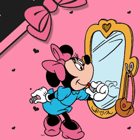 Minnie Mouse Looking In The Mirror, Disney Clipart, Minnie Mouse Pictures, Disney Pics, Out On The Town, Cartoons Love, Adventures By Disney, Bible Facts, Mickey Minnie Mouse