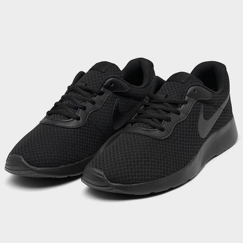 Nike Tanjun Running Shoes in Black | Size 5.5Y 7 women Nike Tanjun, All Black Sneakers, Nike Shoes, Running Shoes, Running, Nike, Pet, Sneakers, Plus Outfits