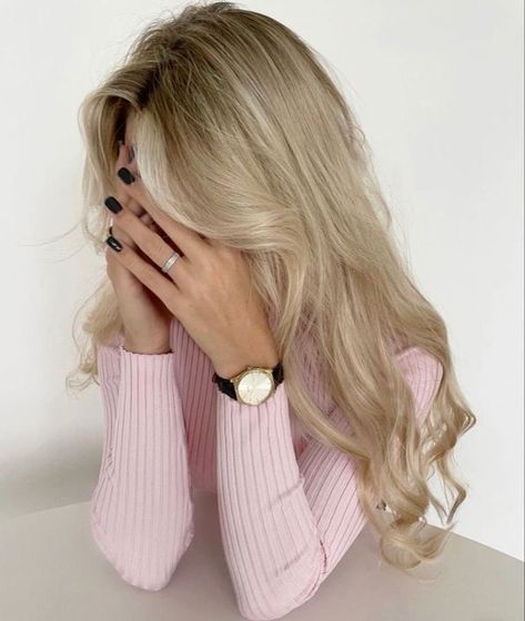 Look Rose, Ash Blonde Hair, Blonde Hair Inspiration, Long Blonde, Long Blonde Hair, Hair Inspo Color, Aesthetic Hair, Gorgeous Hair, Human Hair Extensions