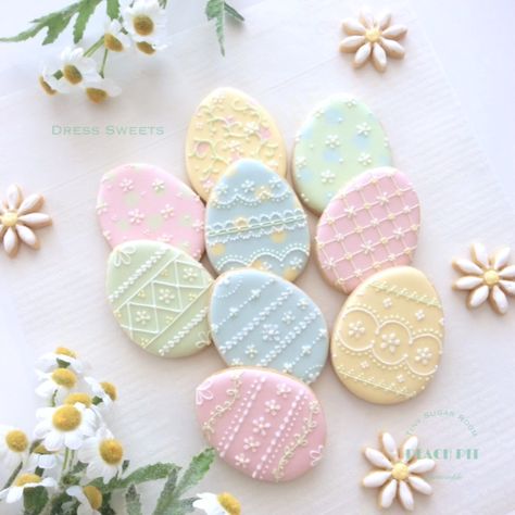 Cookies Easter Decorated, Decorating Easter Cookies, Easter Eggs Cookies, Easter Egg Sugar Cookies Decorated, Easter Egg Decorated Cookies, Egg Cookies Decorated, Easter Egg Cutout Cookies, Easter Fondant Cookies, Easter Decorated Cookies